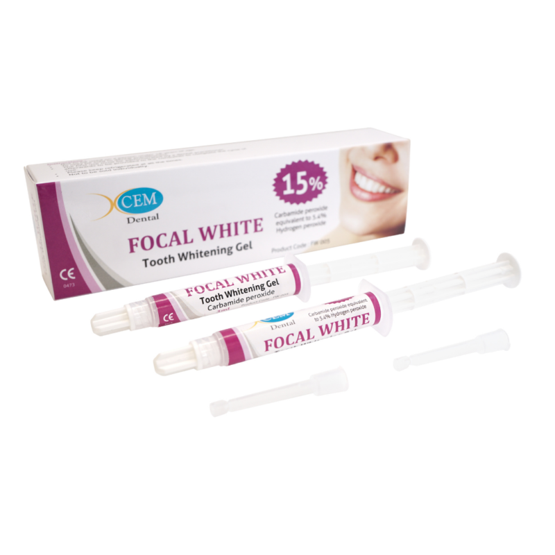 FOCAL WHITE 15% Carbamide Peroxide | 2 x 3ml Teeth Whitening Gel