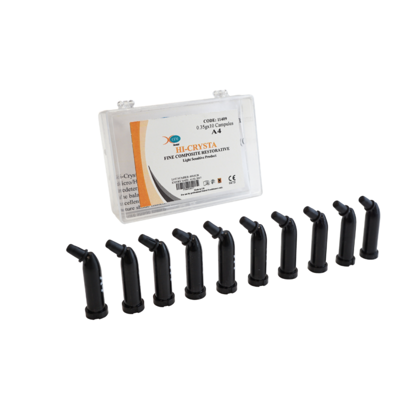 Hi-Crysta | 0.35g x 10 Dental Light Cure Composite Restoration Campule (Capsule)