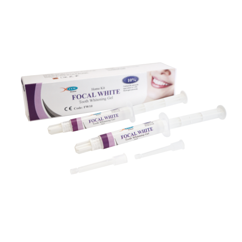 FOCAL WHITE 10% Carbamide Peroxide | 2 x 3ml Teeth Whitening Gel (Home Kit)