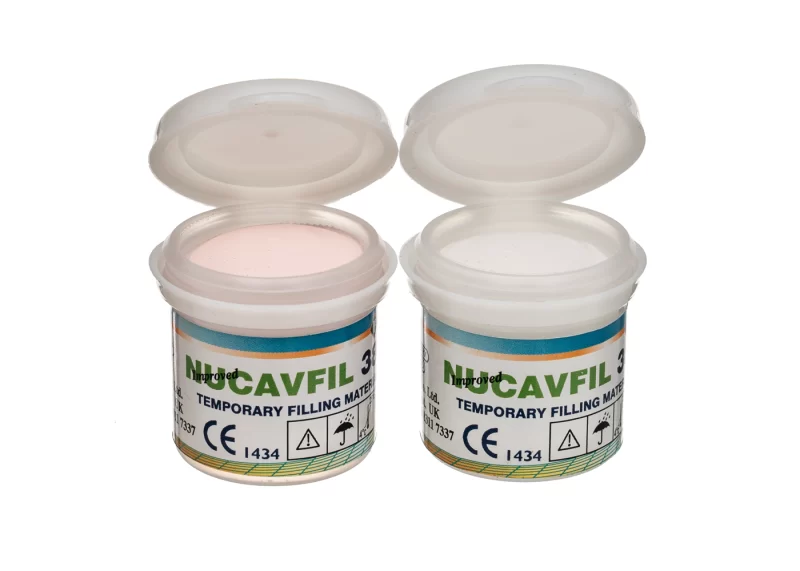 NUCAVFIL - Temporary Dental Filling Material - 38gm Jar - White Putty
